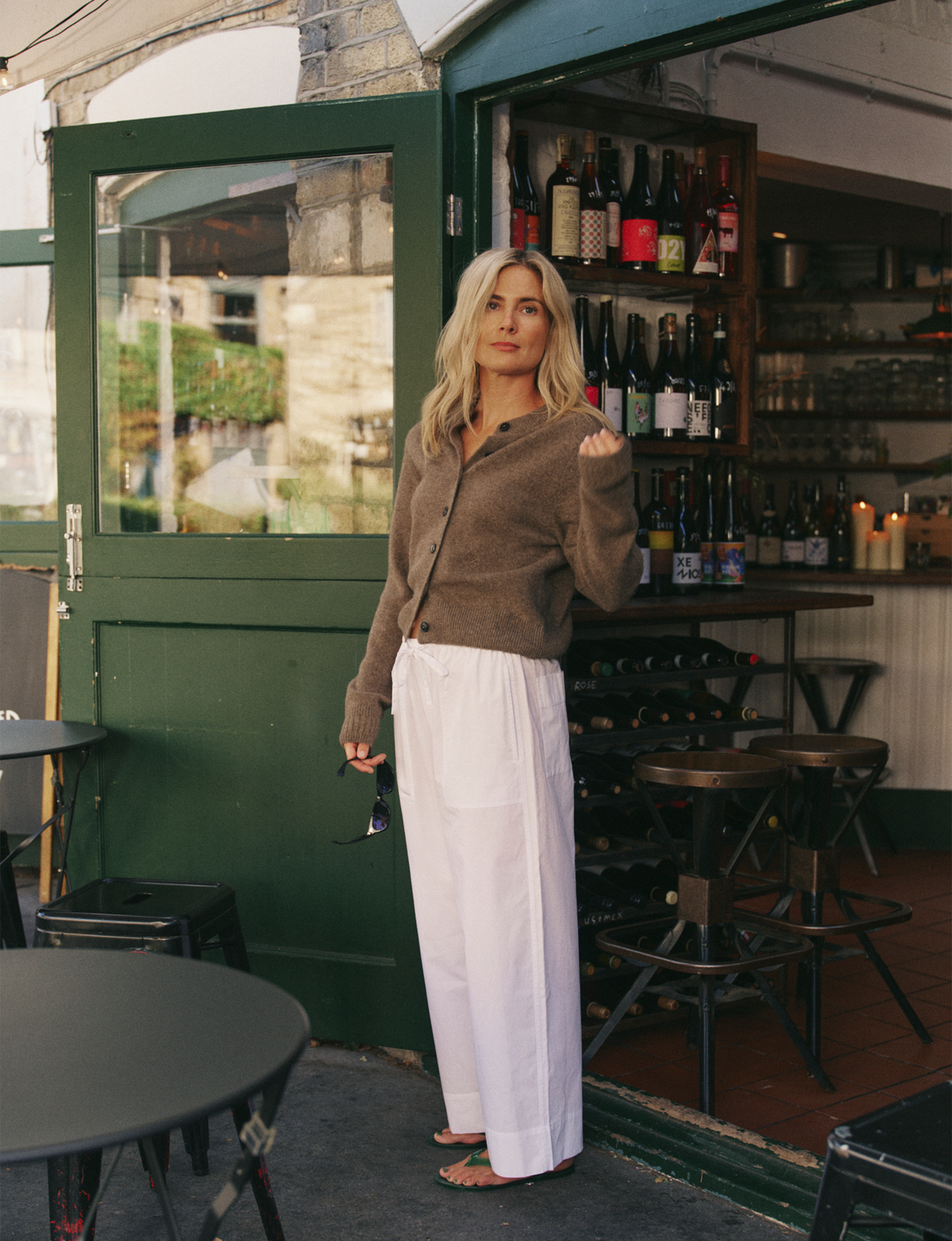Sifnos Trousers: Fine Poplin, White x Lucy Williams