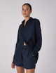 The Boxer: Linen, Navy Blue