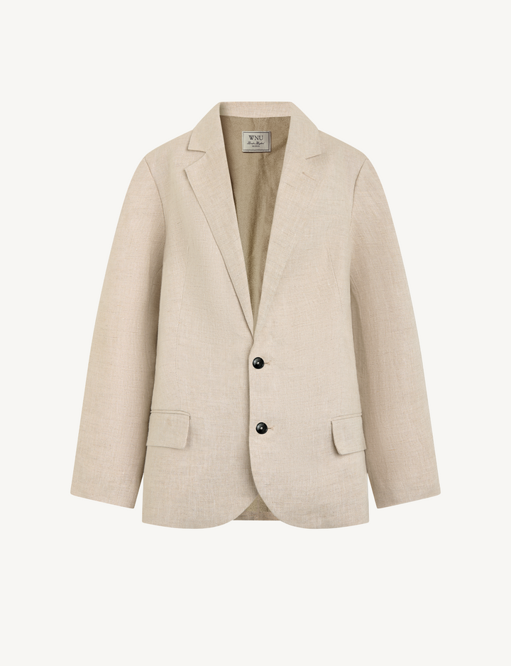 Hutton Blazer: Linen, Oatmeal
