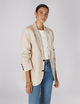 Hutton Blazer: Linen, Oatmeal