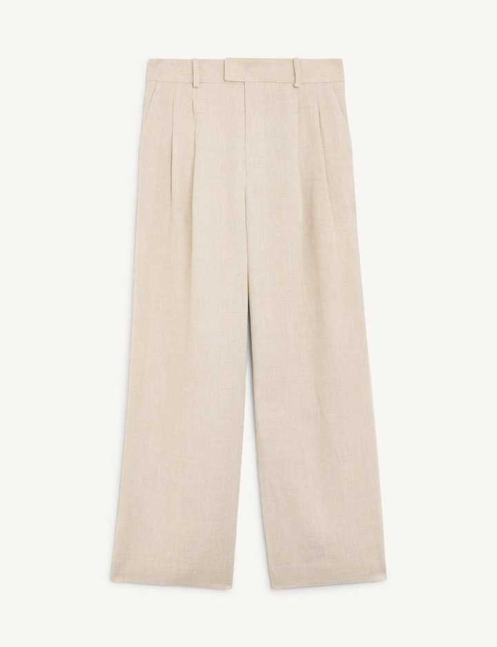 Rampling Trouser: Linen, Oatmeal