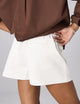 Ceiriad Shorts: Fine Poplin, White x Lucy Williams