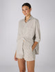 The Set: Seersucker, Mocha Stripe Shirt & Boxer Shorts