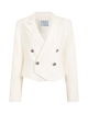 Belgravia Cropped Blazer: Linen, Ivory