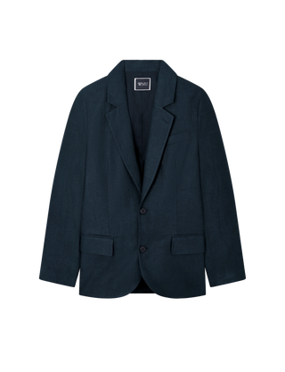 Hutton Blazer: Linen, Navy Blue