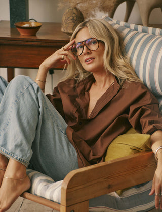 Portlligat Shirt: Fine Poplin, Mocha x Lucy Williams