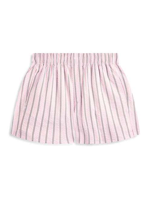 The Boxer: Seersucker, Pale Pink and Mocha Multi Stripe