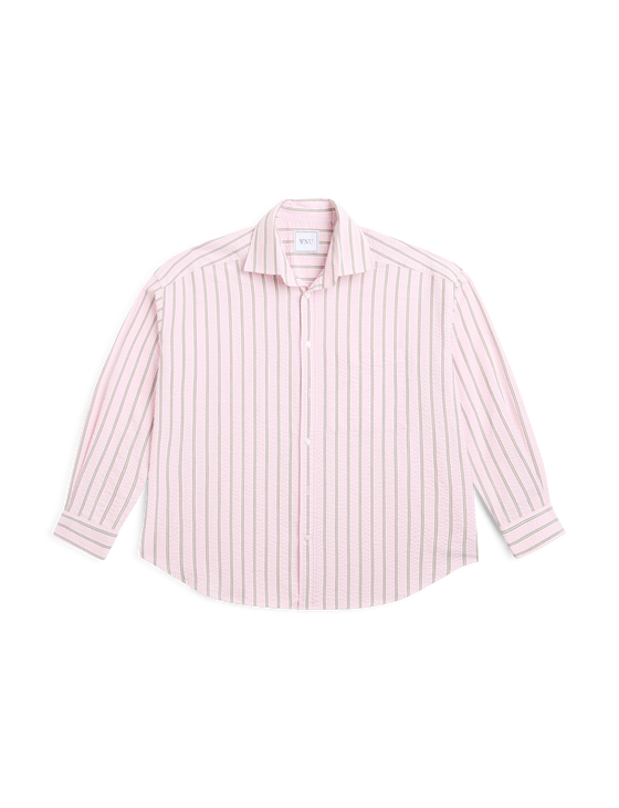 The Weekend: Seersucker, Pale Pink and Mocha Multi Stripe