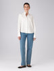 Pintuck Kew Blouse: Cotton Voile, White