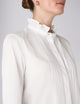 Pintuck Kew Blouse: Cotton Voile, White