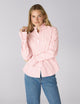 Kew Blouse: Cotton, Red Stripe