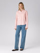 Kew Blouse: Cotton, Red Stripe