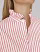 Kew Blouse: Cotton, Red Stripe