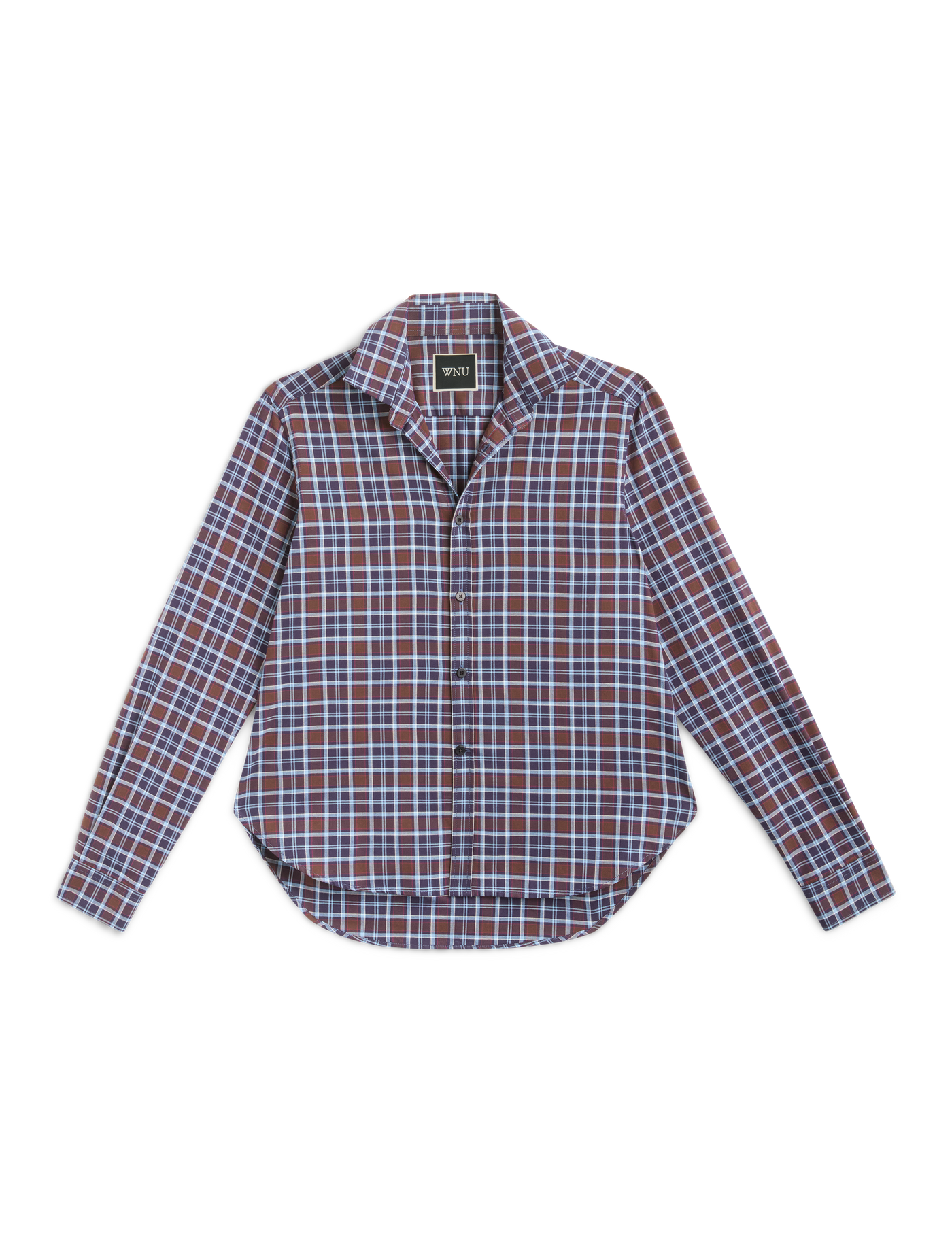 The Classic: Fine Brushed, Chocolate and Cornflower Blue Check