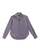The Classic: Fine Brushed, Chocolate and Cornflower Blue Check