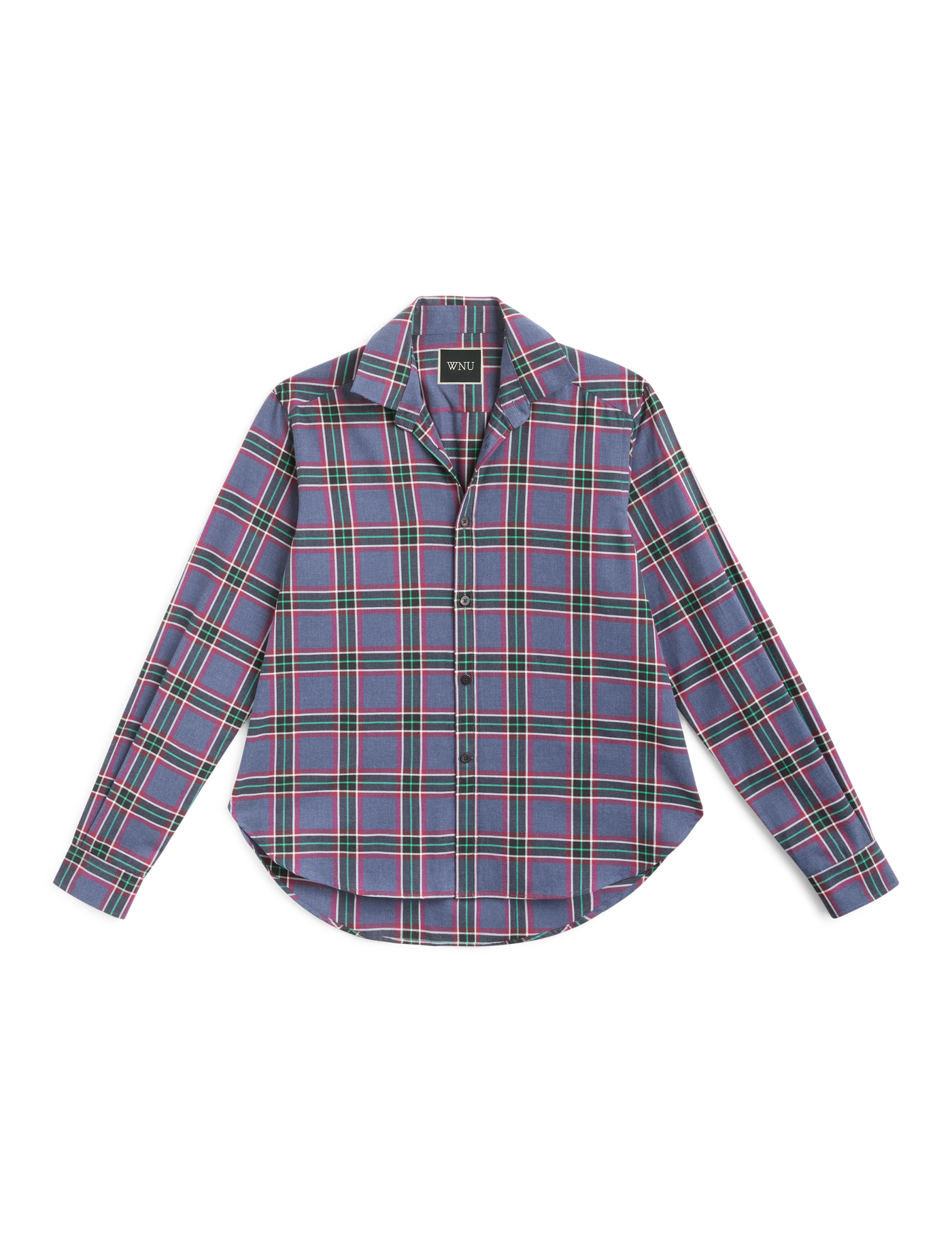 The Classic: Fine Brushed, Navy Green and Red Check