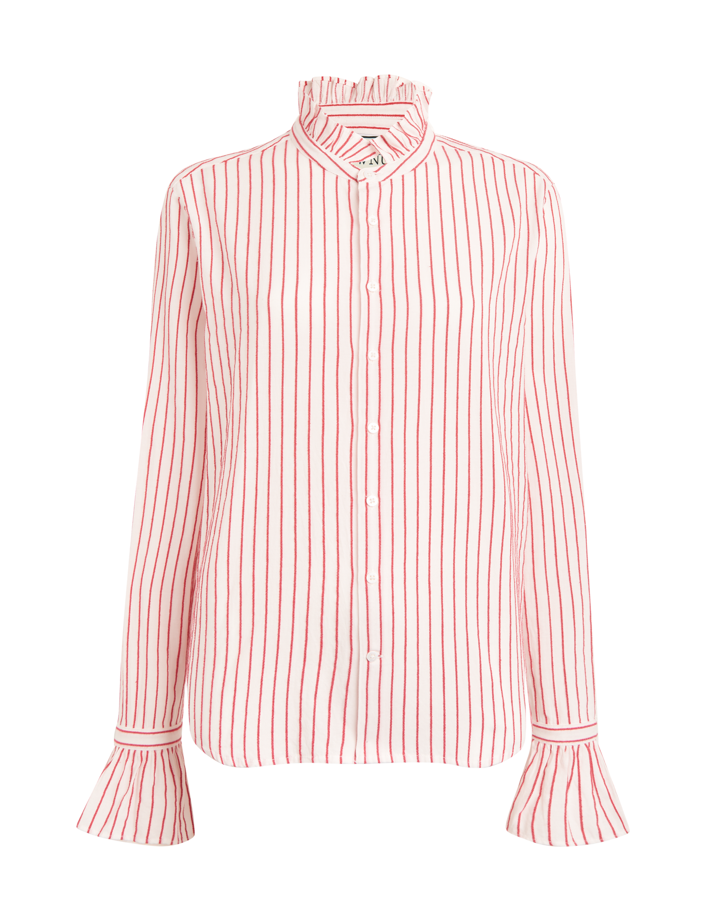 Kew Blouse: Cotton, Red Stripe