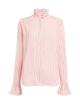 Kew Blouse: Cotton, Red Stripe