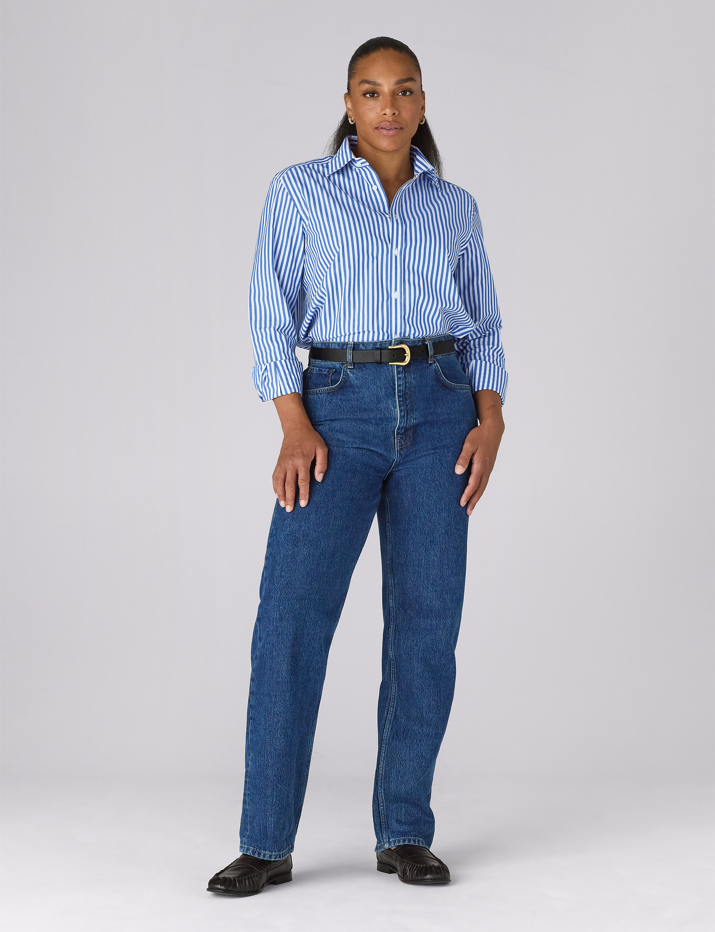 Crawford Jeans: Straight Leg - High Waist, Mid Blue
