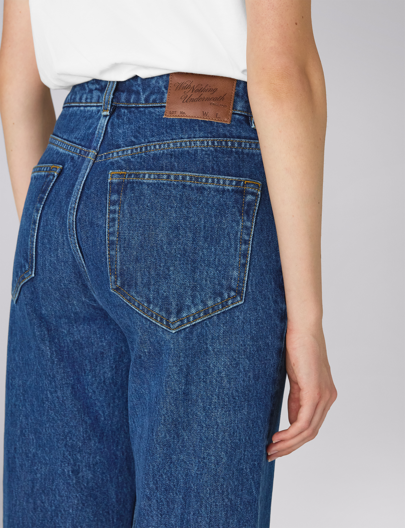 Crawford Jeans: Straight Leg - High Waist, Mid Blue