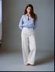 Fawcett Jeans: Wide Leg - High Waist, Off-White