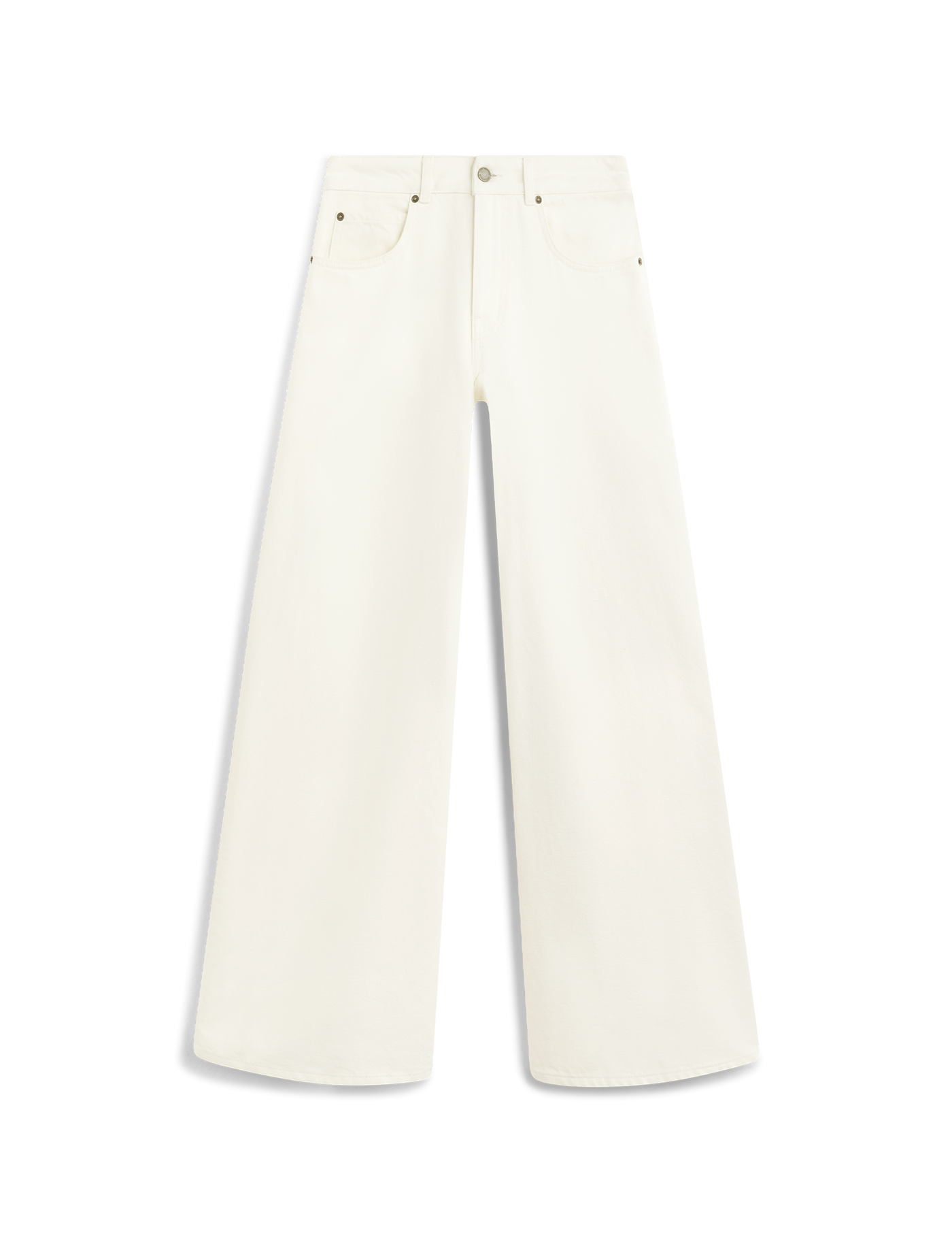 Fawcett Jeans: Wide Leg - High Waist, Off-White