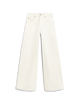 Fawcett Jeans: Wide Leg - High Waist, Off-White
