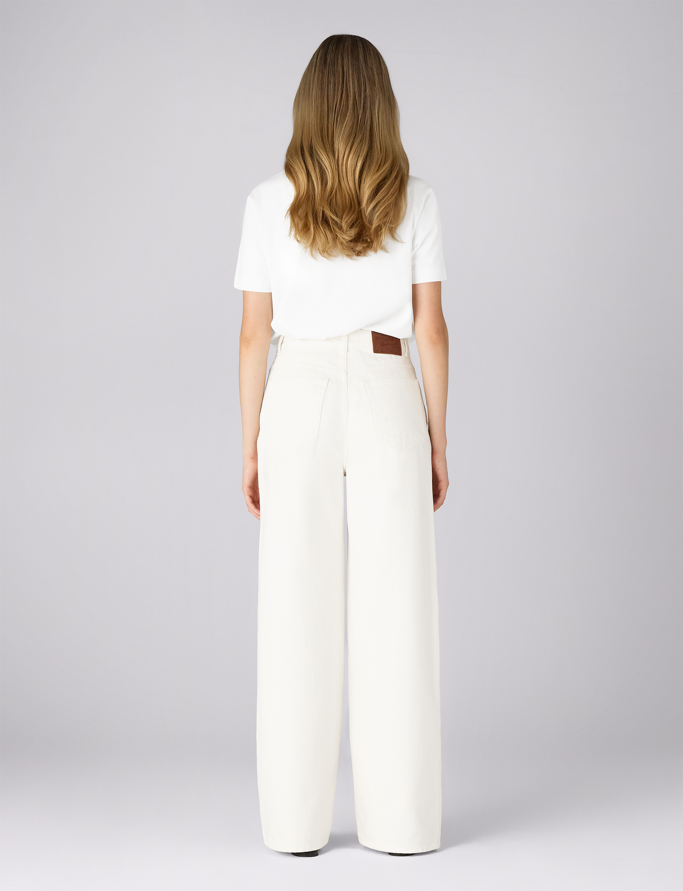 Fawcett Jeans: Wide Leg - High Waist, Off-White