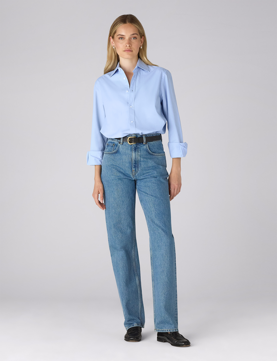 Crawford Jeans: Straight Leg - High Waist, Light Blue