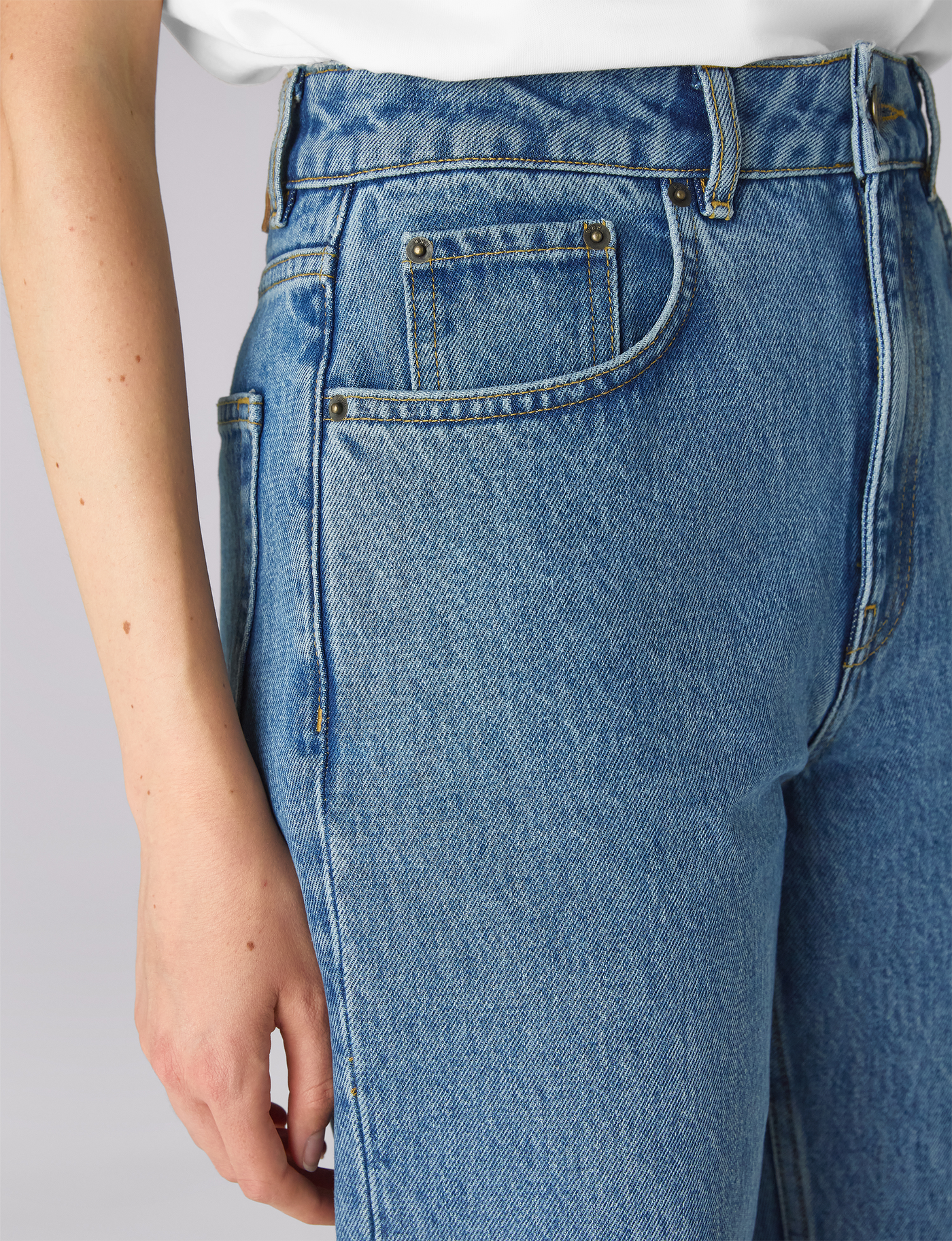 Crawford Jeans: Straight Leg - High Waist, Light Blue