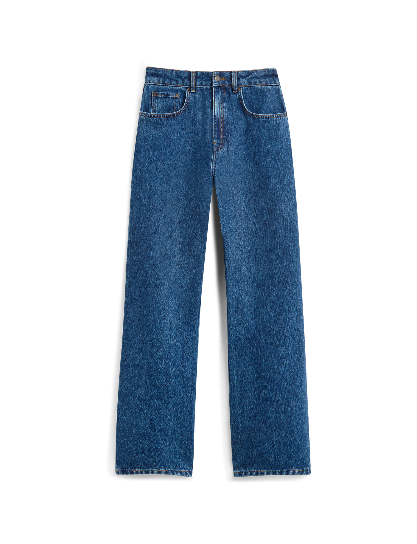 Crawford Jeans: Straight Leg - High Waist, Mid Blue