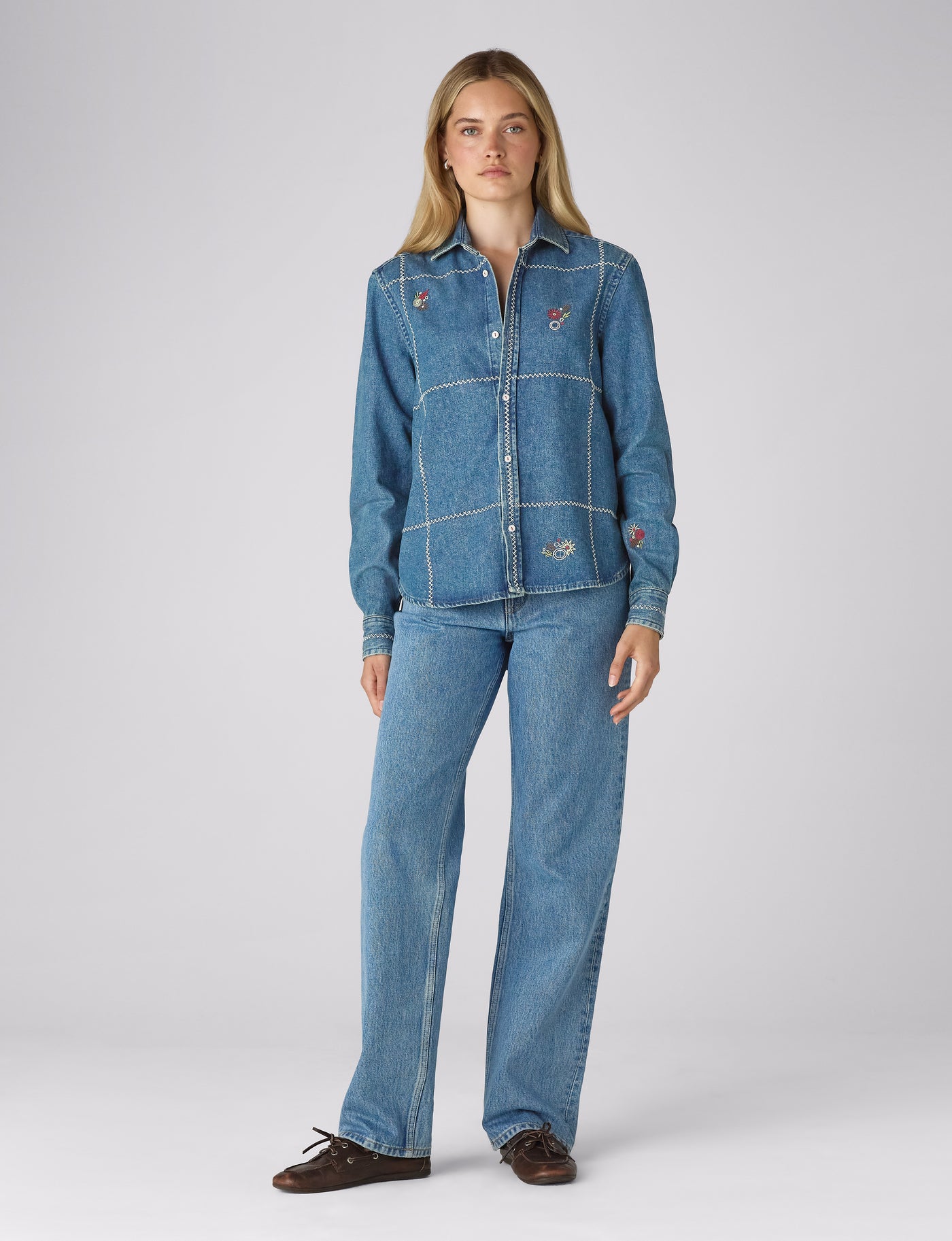 The Classic: Denim, Embroidered