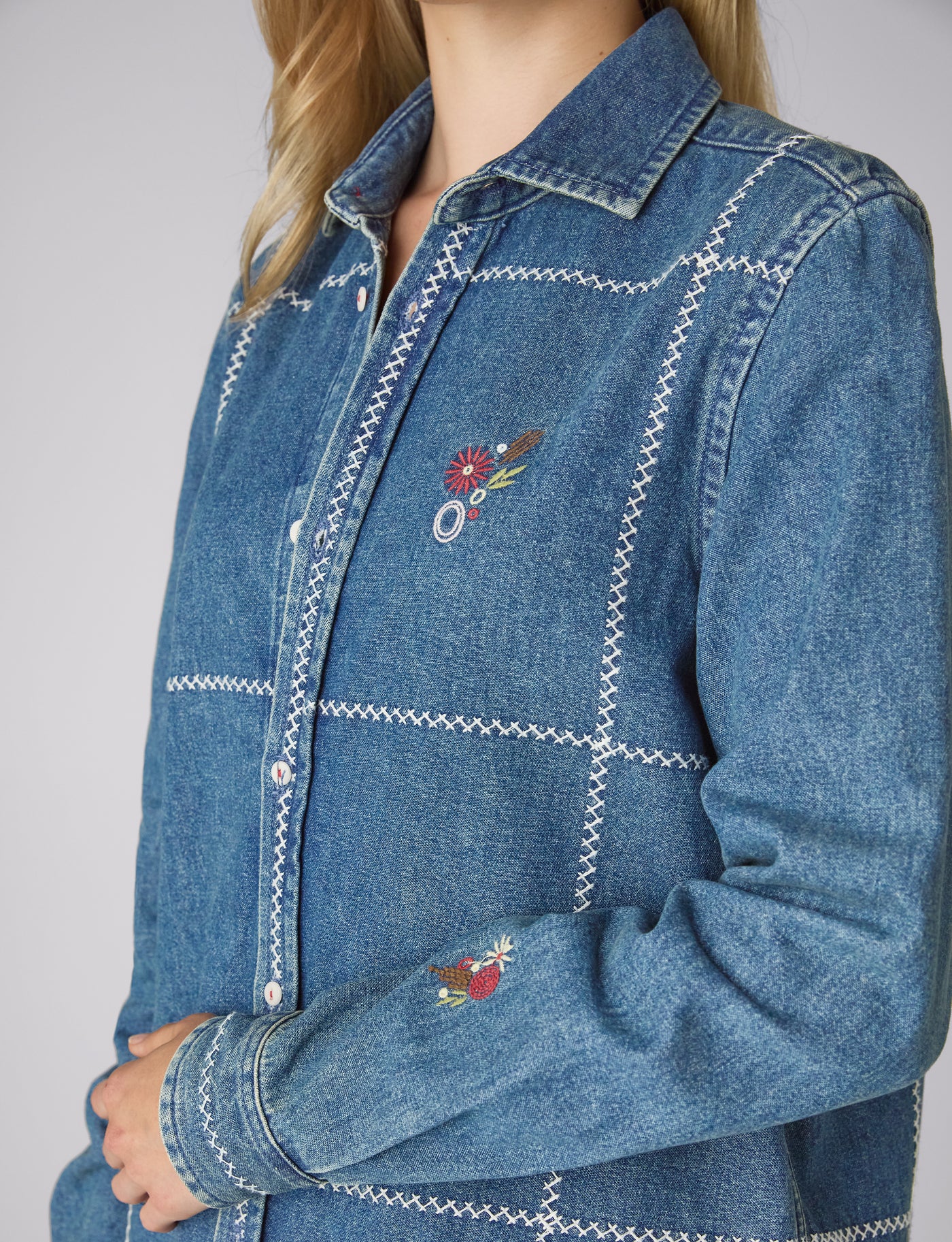 The Classic: Denim, Embroidered