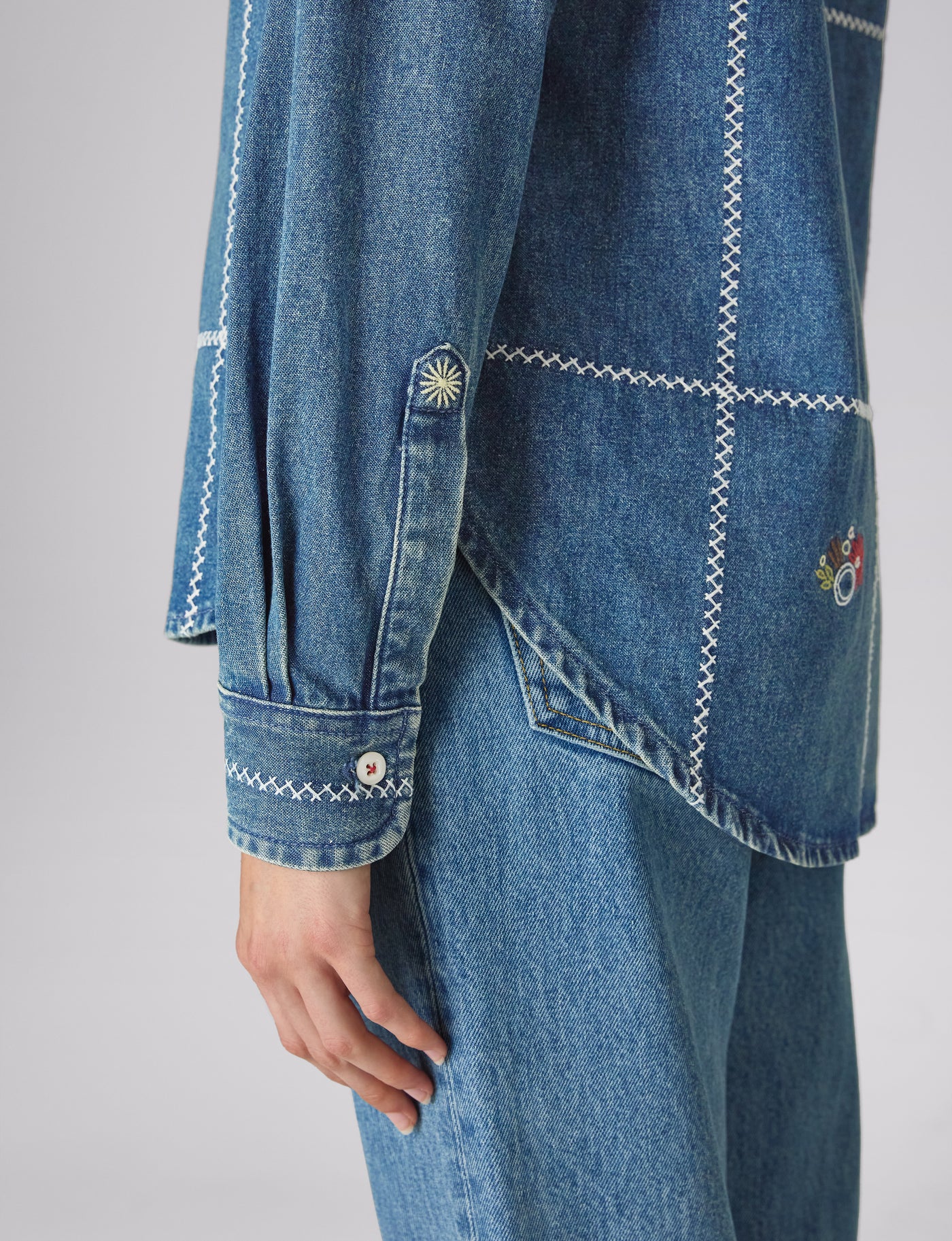 The Classic: Denim, Embroidered