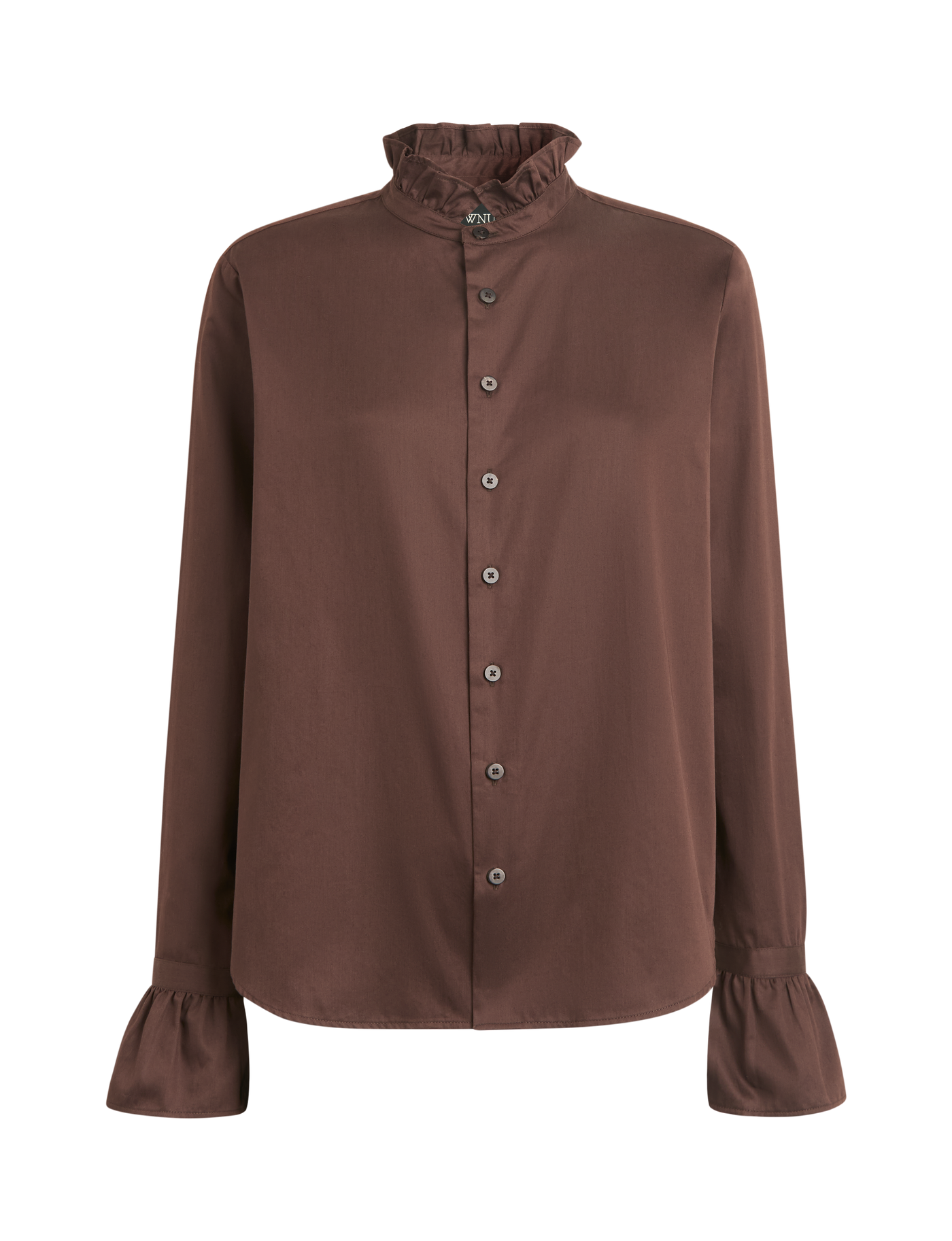 Kew Blouse: Poplin Cotton, Chocolate