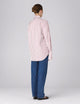 The Boyfriend Exaggerated Cuff: Tencel, Burgundy Double Stripe