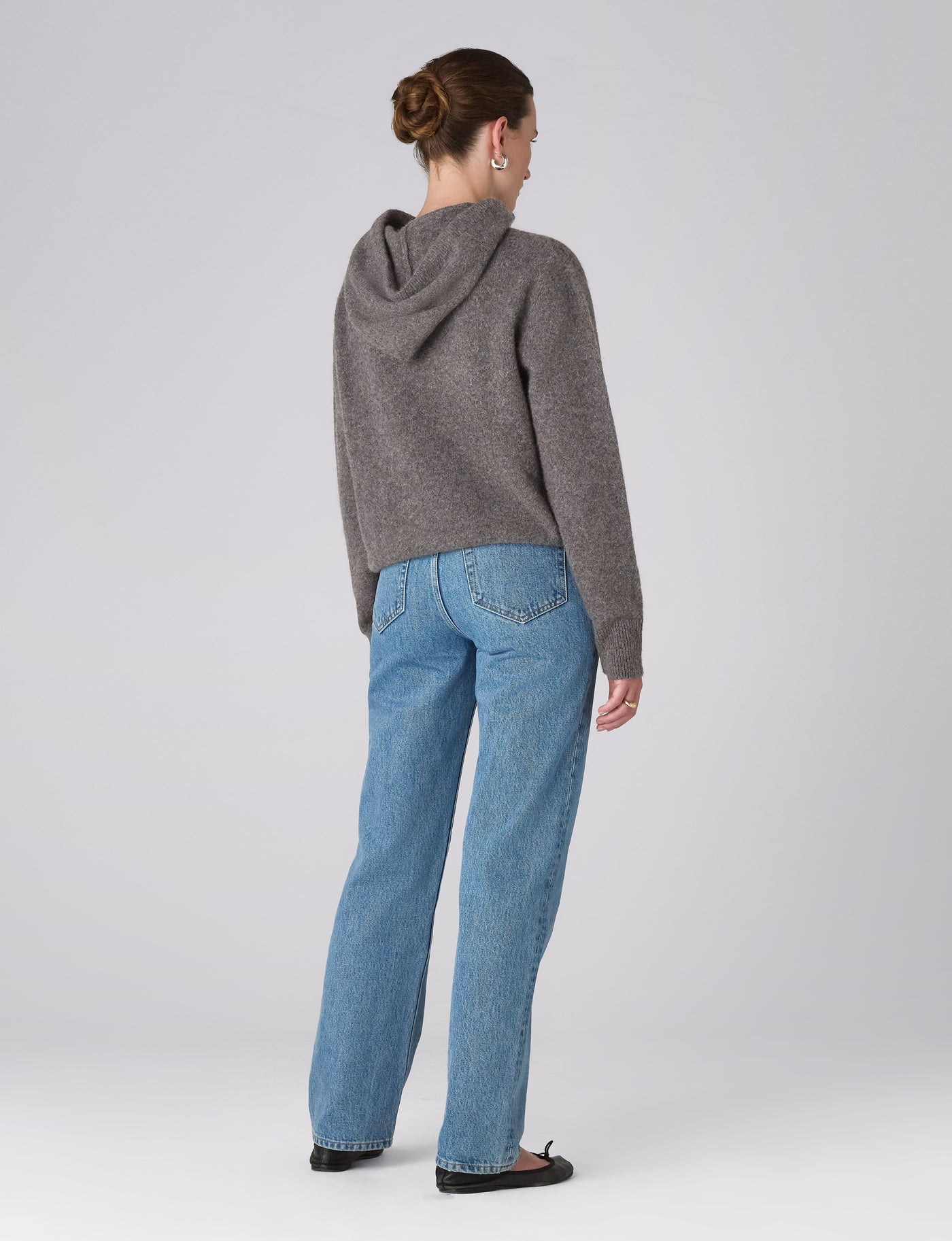 Iona Hoodie: Yak Wool, Dark Grey