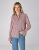 Kew Blouse: Fine Brushed, Burgundy Gingham