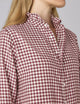 Kew Blouse: Fine Brushed, Burgundy Gingham
