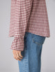Kew Blouse: Fine Brushed, Burgundy Gingham