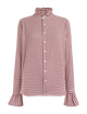 Kew Blouse: Fine Brushed, Burgundy Gingham