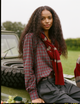 The Classic: Fine Brushed, Grey and Burgundy Check
