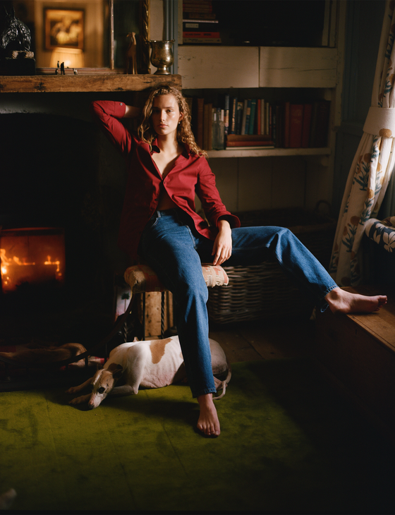 The Boyfriend: Fine Poplin, Burgundy