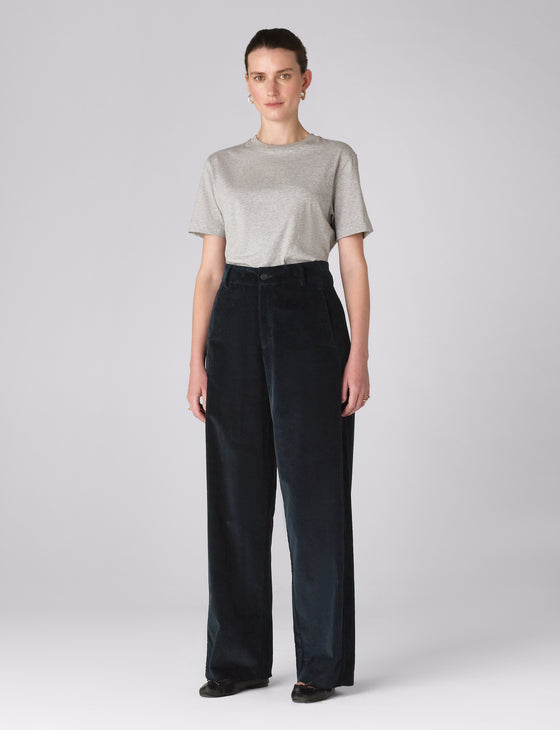 Alba Trouser: Corduroy, Navy