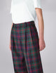 Rampling Trouser: Wool, Navy and Red Tartan