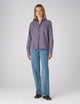 The Classic: Fine Brushed, Chocolate and Cornflower Blue Check