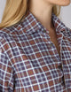 The Classic: Fine Brushed, Chocolate and Cornflower Blue Check