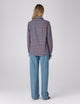 The Classic: Fine Brushed, Chocolate and Cornflower Blue Check
