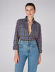 The Classic: Fine Brushed, Navy Green and Red Check