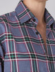 The Classic: Fine Brushed, Navy Green and Red Check